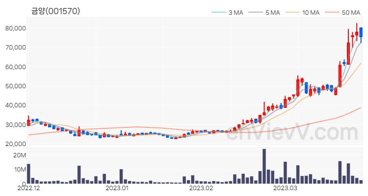 금양 주가 핵심 요약 분석과 주식 차트 2023.03.28