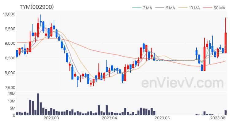TYM 주가 핵심 요약 분석과 주식 차트 2023.06.08