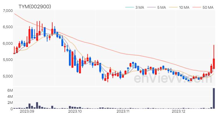 TYM 주가 차트 (2023.12.21)