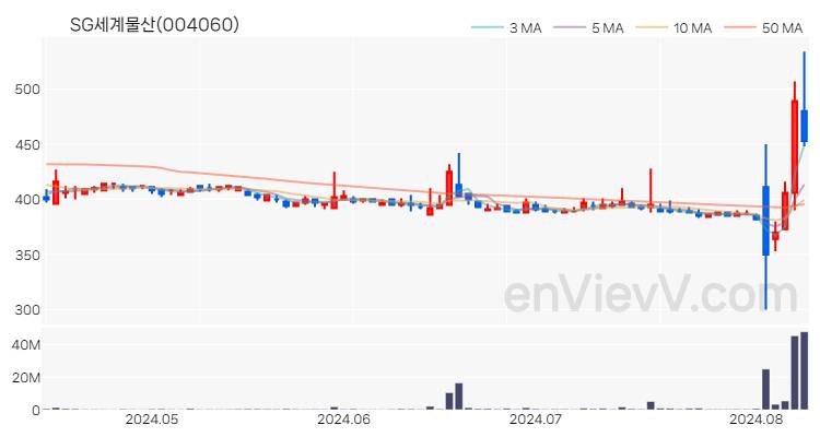 SG세계물산 주가 핵심 요약 분석과 주식 차트 2024.08.09