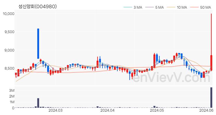 성신양회 주가 핵심 요약 분석과 주식 차트 2024.06.05