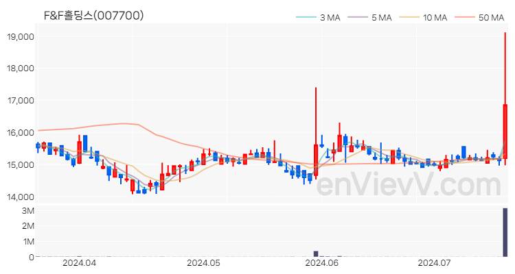 F&F홀딩스 주가 핵심 요약 분석과 주식 차트 2024.07.17