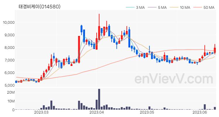 태경비케이 주가 핵심 요약 분석과 주식 차트 2023.06.13