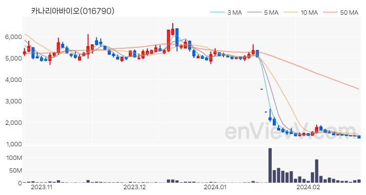 카나리아바이오 주가 핵심 요약 분석과 주식 차트 2024.02.21