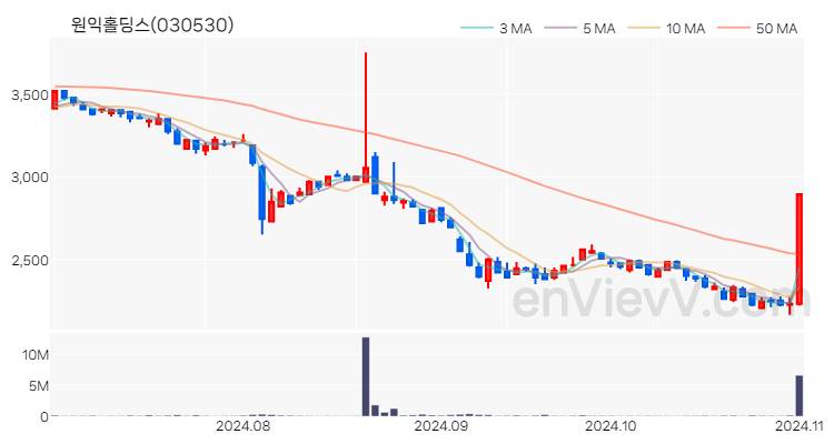 원익홀딩스 주가 핵심 요약 분석과 주식 차트 2024.11.01