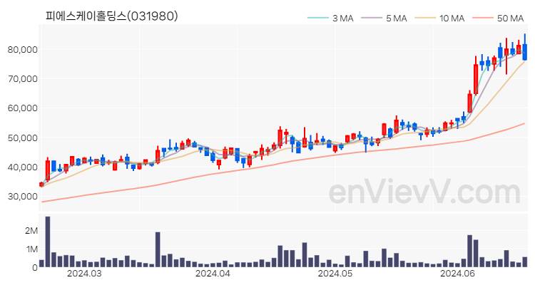 피에스케이홀딩스 주가 핵심 요약 분석과 주식 차트 2024.06.19