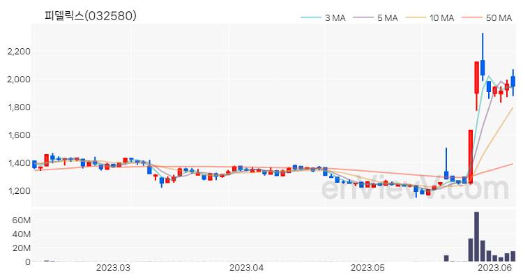 피델릭스 주가 핵심 요약 분석과 주식 차트 2023.06.08