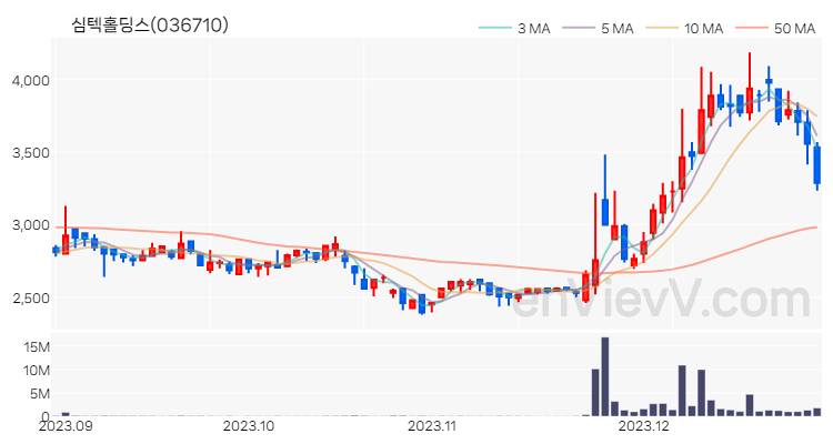 심텍홀딩스 주가 핵심 요약 분석과 주식 차트 2023.12.28