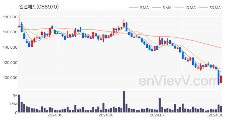 엘앤에프 주가 핵심 요약 분석과 주식 차트 2024.08.06