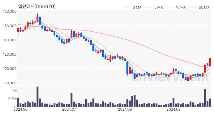 엘앤에프 주가 핵심 요약 분석과 주식 차트 2024.09.26