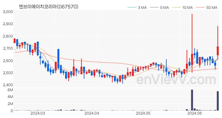 엔브이에이치코리아 주가 핵심 요약 분석과 주식 차트 2024.06.17