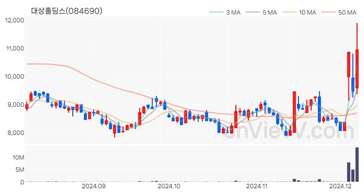 대상홀딩스 주가 핵심 요약 분석과 주식 차트 2024.12.06