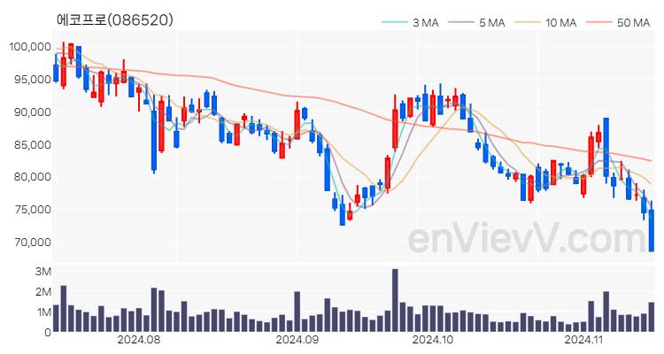 에코프로 주가 핵심 요약 분석과 주식 차트 2024.11.14
