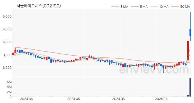 서울바이오시스 주가 핵심 요약 분석과 주식 차트 2024.07.18