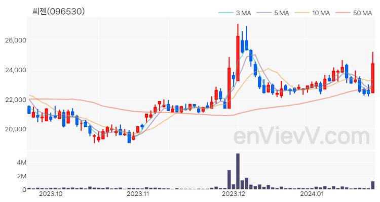 씨젠 주가 핵심 요약 분석과 주식 차트 2024.01.22