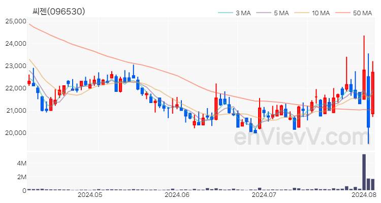 씨젠 주가 핵심 요약 분석과 주식 차트 2024.08.06