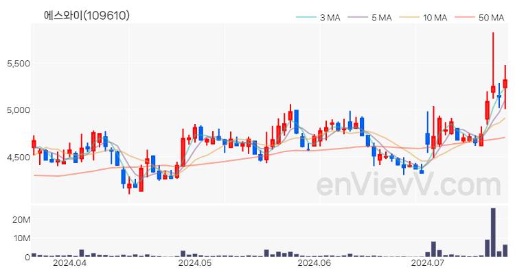 에스와이 주가 핵심 요약 분석과 주식 차트 2024.07.18