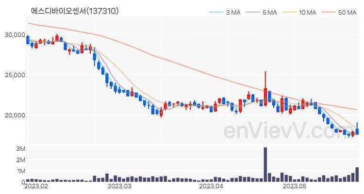 에스디바이오센서 주가 핵심 요약 분석과 주식 차트 2023.05.24