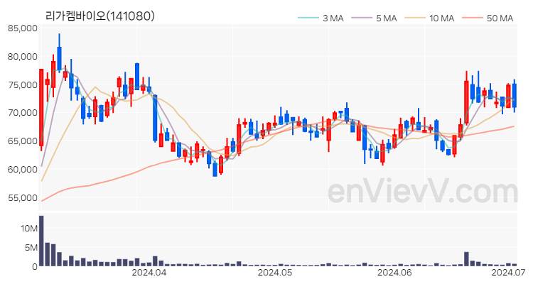 리가켐바이오 주가 핵심 요약 분석과 주식 차트 2024.07.02