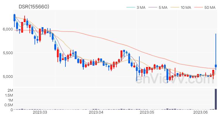 DSR 주가 핵심 요약 분석과 주식 차트 2023.06.13