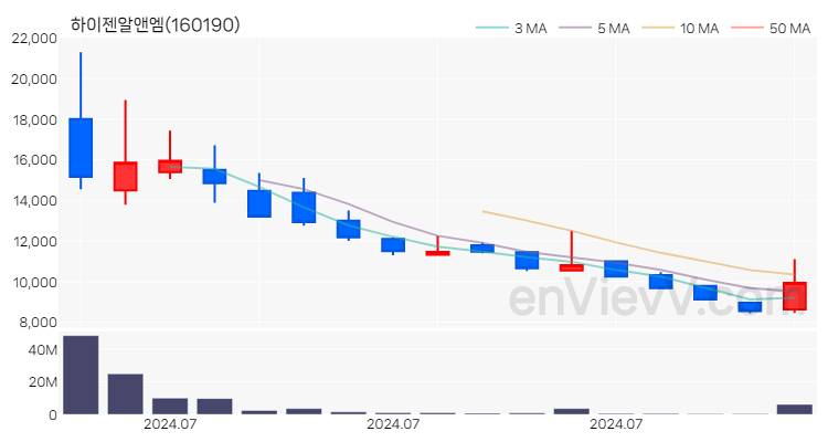 하이젠알앤엠 주가 핵심 요약 분석과 주식 차트 2024.07.19