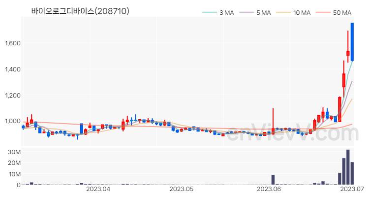 바이오로그디바이스 주가 핵심 요약 분석과 주식 차트 2023.07.03