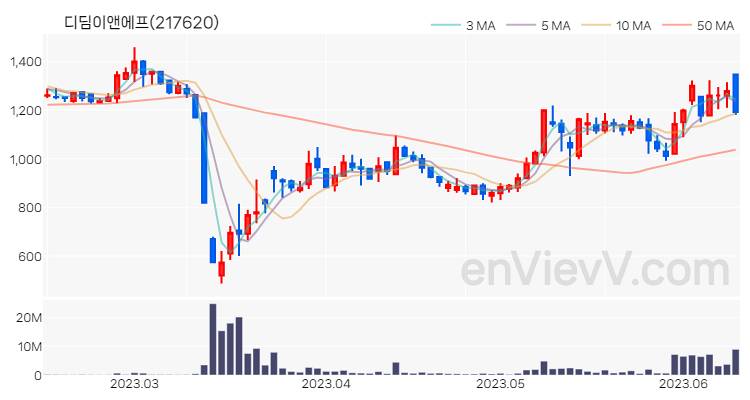 디딤이앤에프 주가 핵심 요약 분석과 주식 차트 2023.06.13