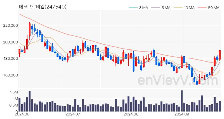 에코프로비엠 주가 차트 (2024.09.26)