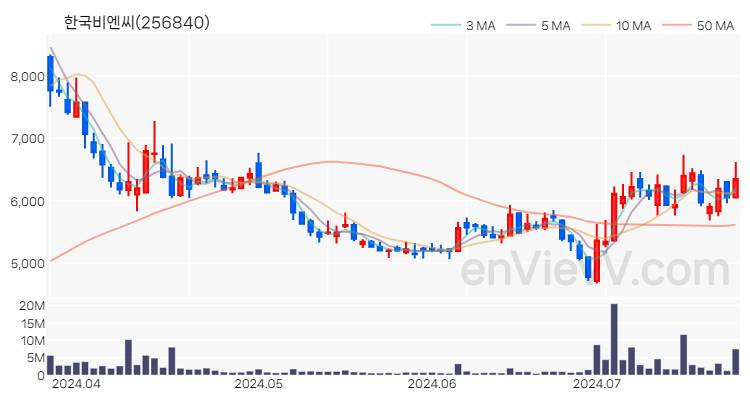 한국비엔씨 주가 핵심 요약 분석과 주식 차트 2024.07.23