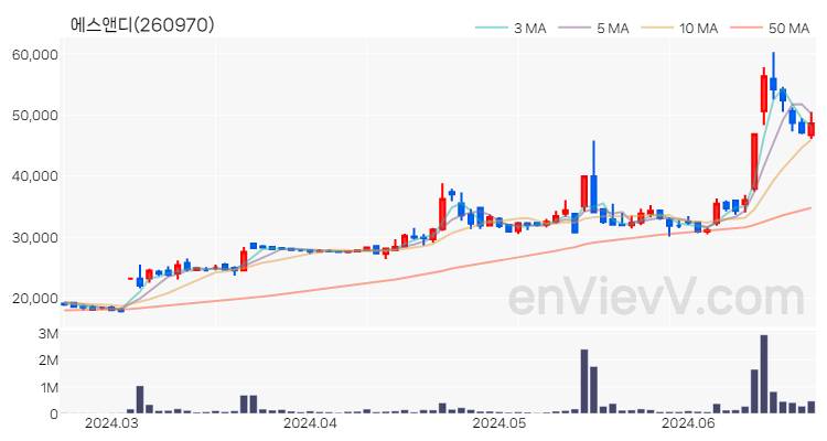 에스앤디 주가 핵심 요약 분석과 주식 차트 2024.06.21