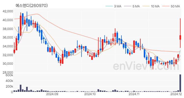 에스앤디 주가 핵심 요약 분석과 주식 차트 2024.12.04