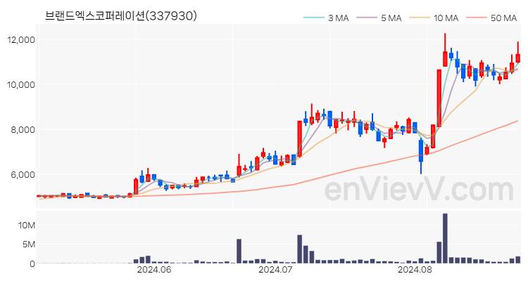 브랜드엑스코퍼레이션 주가 핵심 요약 분석과 주식 차트 2024.08.28