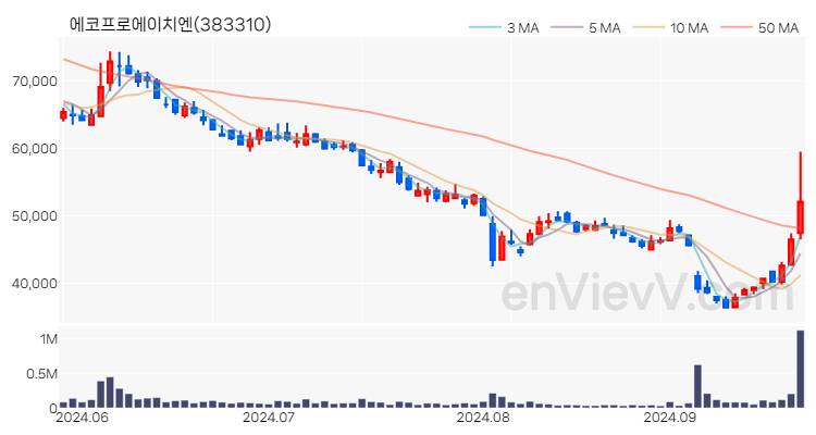 에코프로에이치엔 주가 핵심 요약 분석과 주식 차트 2024.09.25