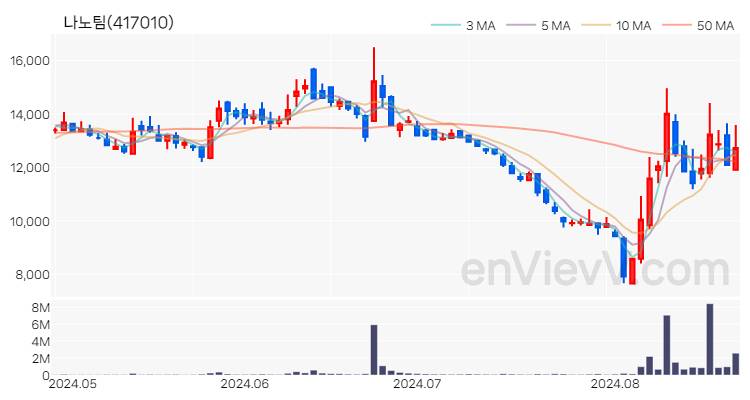 나노팀 주가 핵심 요약 분석과 주식 차트 2024.08.23