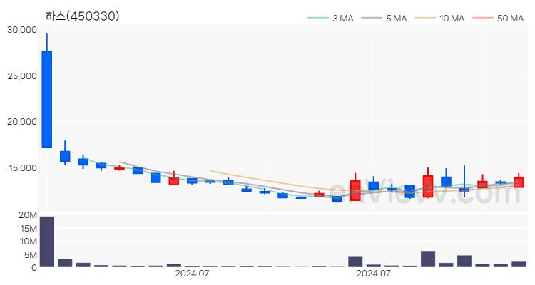 하스 주가 핵심 요약 분석과 주식 차트 2024.08.08